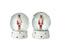 J-Line Sneeuwbol Notenkraker Resine Wit/Rood Large Assortiment Van 2