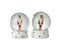 J-Line Sneeuwbol Notenkraker Resine Wit/Rood Large Assortiment Van 2