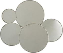 J-Line spiegel 5 Ronden - glas/metaal - zilver - 86 x 71.50 cm