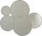 J-Line spiegel 5 Ronden - glas/metaal - zilver - 86 x 71.50 cm