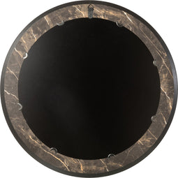 J-Line spiegel Marmer Print - glas - donkerbruin - large