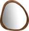J-Line spiegel Onregelmatig - hout - donkerbruin - small