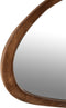 J-Line spiegel Onregelmatig - hout - donkerbruin - small