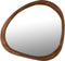 J-Line spiegel Onregelmatig - hout - donkerbruin - small