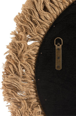 J-Line spiegel Ovaal - jute - naturel - 97 x 78 cm