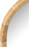 J-Line Spiegel Ovaal Rotan Naturel - Wandspiegel 60 x 5.5 cm