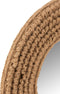 J-Line Spiegel Rond Geweven Jute Naturel Large - Wandspiegel 73 x 5.5 cm