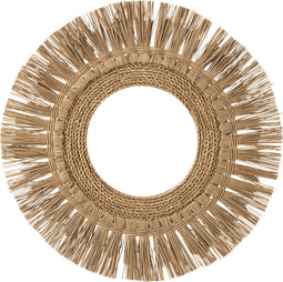 J-Line spiegel Rond - gras - naturel - Ø 66.5 cm