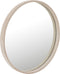 J-Line spiegel Rond - leder - beige - small - Ø 40 cm