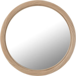 J-Line spiegel Rond - rotan/glas - naturel - small - Ø 50 cm