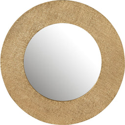 J-Line spiegel Textuur - jute/aluminium - goud - small