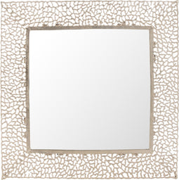 J-Line spiegel Vierkant Koraal - metaal - champagne
