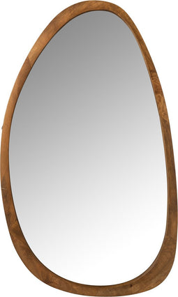 J-Line spiegel Vince Onregelmatig - mango hout - bruin - 120 x 71 cm