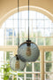 J-Line Spikkel Bol hanglamp - glas - grijs - small - woonaccessoires