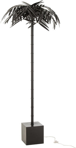 J-Line staande lamp Blad - metaal - zwart