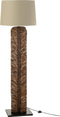 J-Line Staande Lamp Foresta Blad Hout Bruin L