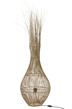 J-Line staanlamp Peer Stokjes Kokosnoot - jute - naturel