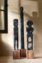 J-Line Statue Boro - hout - zwart/naturel