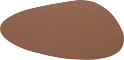 J-Line Steen placemat - kunststof - cognac - 6 stuks - woonaccessoires
