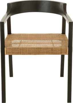 J-Line stoel Emma Teak- hout - zwart/bruin