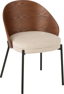 J-Line stoel Londe - multiplex/metaal - bruin/beige