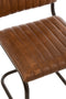 J-Line Stoel Modern Leder/Metaal Cognac