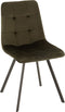 J-Line stoel Morgan - textiel/metaal - donkergroen