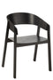 J-Line stoel Naga - essenhout/touw - zwart