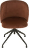 J-Line stoel Turn/Up/Down - fluweel - donkerbruin