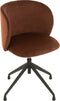 J-Line stoel Turn/Up/Down - fluweel - donkerbruin