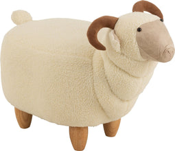 J-Line stoel voor kind Ram - hout/textiel - wit