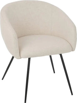 J-Line stoel Wales - staal/schuim - ivoor