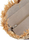 J-Line strandtas Blad - jute - naturel/wit