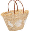 J-Line strandtas Blad - jute - naturel/wit