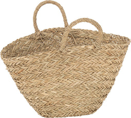 J-Line strandtas kort handvatten - jute - naturel