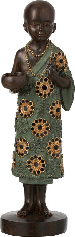 J-Line T-Lh Monnik Staand Poly Groen/Goud Small