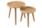 J-Line tafel Lurne - hout - naturel - set van 2