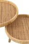 J-Line tafel Lurne - hout - naturel - set van 2
