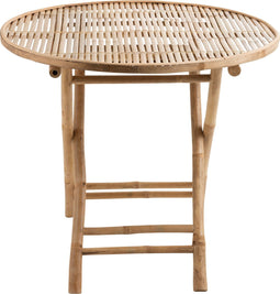 J-Line tafel Plooibaar Rond - bamboe - naturel