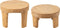 J-Line tafel Rond - hout - naturel - set van 2