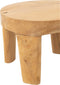 J-Line tafel Rond - hout - naturel - set van 2