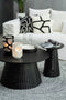 J-Line tafel Vincent - mangohout - zwart - medium