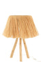 J-Line tafellamp Bahamas - hout/gras - naturel