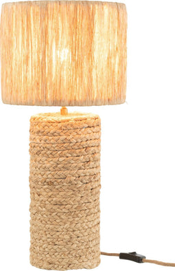 J-Line tafellamp Bananenbladeren - jute - naturel