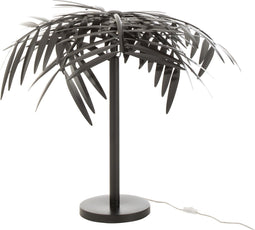 J-Line tafellamp Blad - metaal - zwart