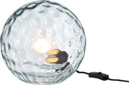 J-Line Tafellamp Bollie Glas Licht Blauw Large