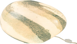 J-Line tafellamp Dany Strepen Ovaal - glas - blauw/groen