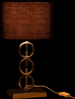 J-Line tafellamp Dna - metaal - zilver/zwart