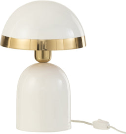 J-Line tafellamp Goud Boord - metaal - wit