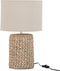 J-Line tafellamp + kap Dik Vlecht - beton/katoen - naturel - small